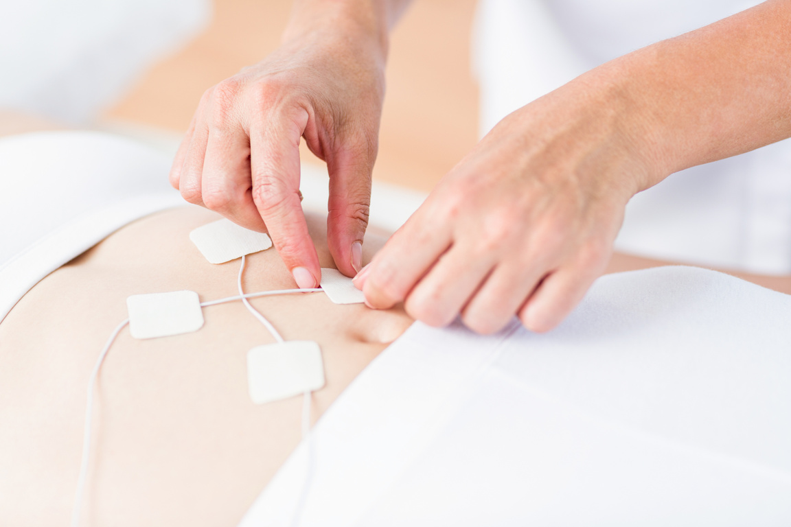 Woman having electrotherapy